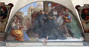 성 아우구스티노 수도 규칙을 승인하는 피렌체의 주교_by Bernardino Poccetti_photo by Sailko_in the Basilica of the Most Holy Annunciation in Firenze_Italy.jpg